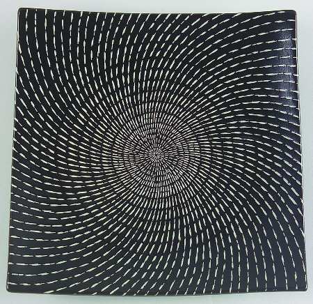 Celestial Coal Square Dinner Plate