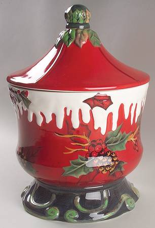 Winter Cookie Jar & Lid