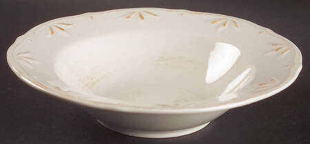Sicily White Large Rim Soup Bowl by Thomson