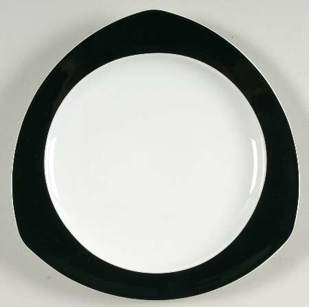 Vario Black Triangular Salad Plate