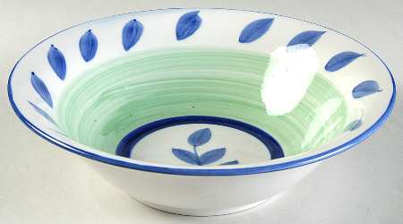 Autumn Blue 9" Round Vegetable Bowl