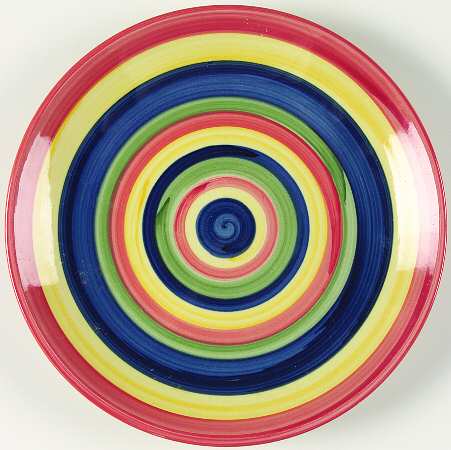 Swirl Multicolor Salad Plate