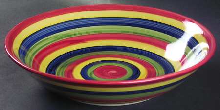 Swirl Multicolor 12" Pasta Serving Bowl