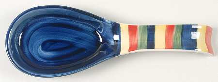 Swirl Multicolor Spoon Rest/Holder (Holds 1 Spoon)