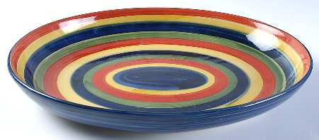 Swirl Multicolor 15" Oval Baker