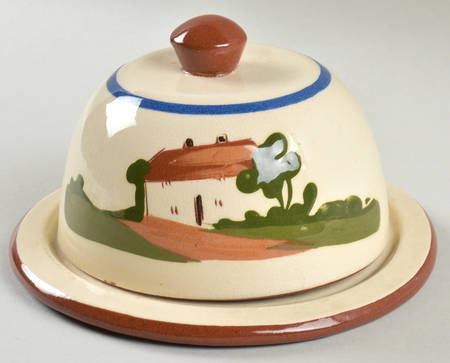 Motto Ware (Cottage) Round Covered Butter