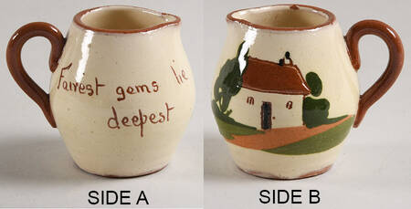 Motto Ware (Cottage) Miniature Creamer