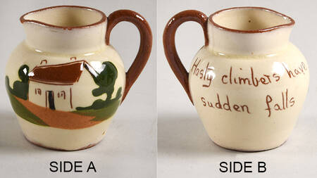 Motto Ware (Cottage) Miniature Creamer
