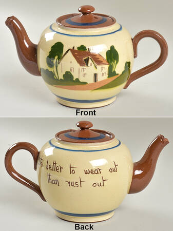 Motto Ware (Cottage) Teapot & Lid