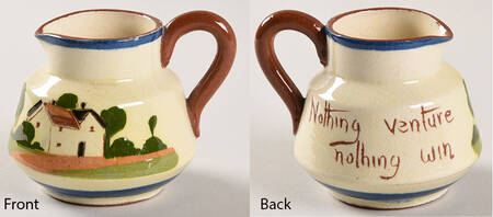 Motto Ware (Cottage) Miniature Creamer