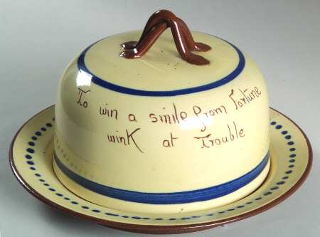 Motto Ware (Cottage) Round Cheese Dish & Lid