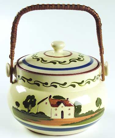 Motto Ware (Cottage) Biscuit Barrel & Lid