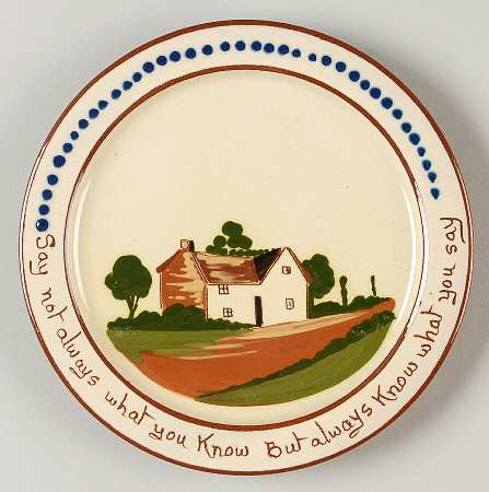 Motto Ware (Cottage) Dessert/Pie Plate