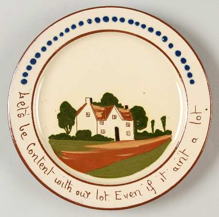Motto Ware (Cottage) Dessert/Pie Plate