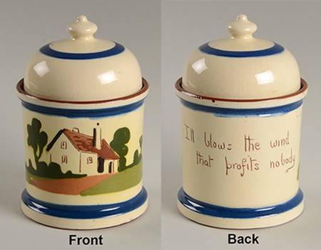 Motto Ware (Cottage) Sugar Bowl & Lid