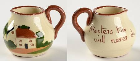 Motto Ware (Cottage) Creamer-Miniature