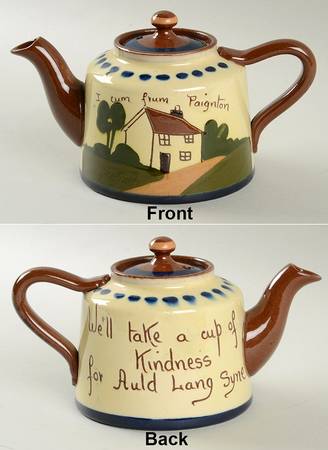 Motto Ware (Cottage) Individual Teapot & Lid