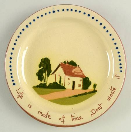 Motto Ware (Cottage) Dessert/Pie Plate
