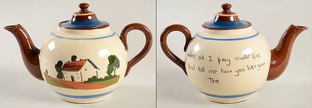 Motto Ware (Cottage) Small Teapot & Lid