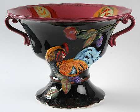 Midnight Garden Pedestal Bowl