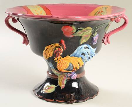 Midnight Garden Pedestal Bowl