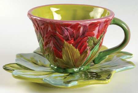 Citrine Footed Cup & Saucer Set