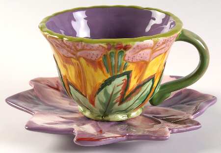 Citrine Footed Cup & Saucer Set