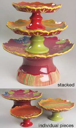 Rhapsody Stackable Cake Stand - Set of 3