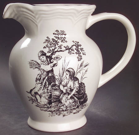 New England Toile (People) 64 Oz Pitcher