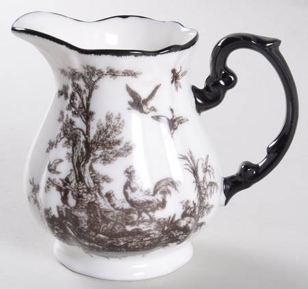 New England Toile (People) Creamer by Tabletops Unlimited