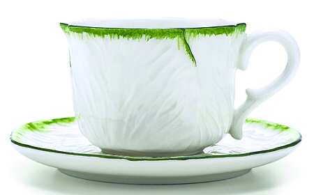 Cabbage Flat Cup & Saucer Set
