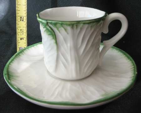 Cabbage Flat Demitasse Cup & Saucer Set