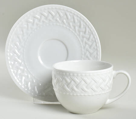 Havana Weave Flat Cup & Saucer Set