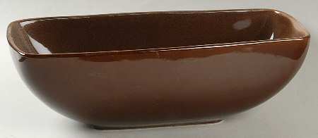 Retro Square Coffee 10" Oval Vegetable Bowl