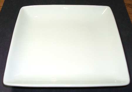 Retro Square White Appetizer Plate