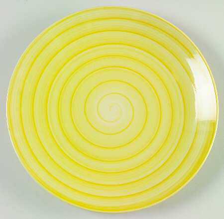 Swirl Yellow Salad Plate