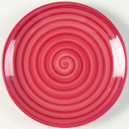 Swirl Red Salad Plate