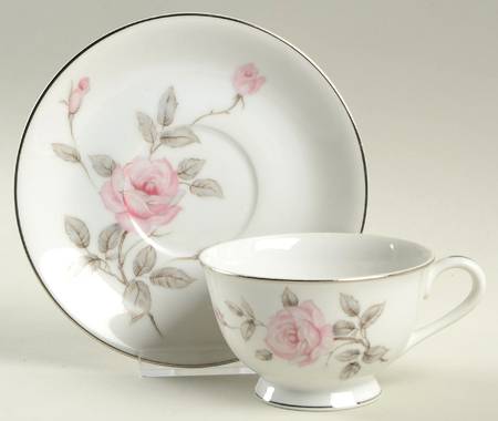 Spring Rose Footed Cup & Saucer Set