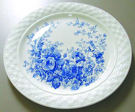 Delphenian Rose Blue (Beverly) Dinner Plate