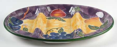 Scandicci 3-Part Oval Divided Server