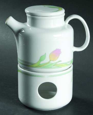 Spring Individual Teapot & Lid with Warmer Stand