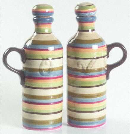 Los Colores Vinegar and Oil Set with Stoppers