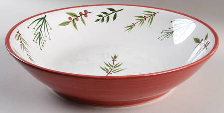 Winter Sprig 13" Round Serving Bowl