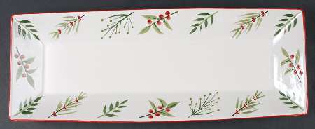 Winter Sprig 17" Rectangular Serving Platter