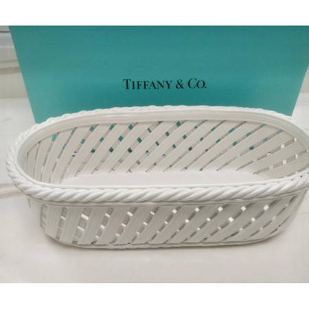 White Woven 14" Bread Basket