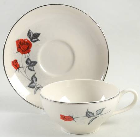 Moulin Rouge (Taylorton) Flat Cup & Saucer Set