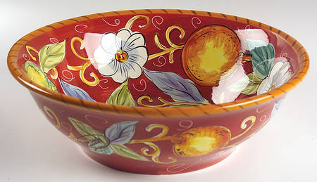 Villa Antiqua 13" Large Salad Serving Bowl