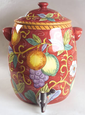 Villa Antiqua Beverage Crock & Lid