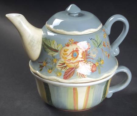 Amourette Individual Teapot & Lid with Cup