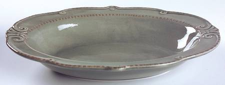Auvignon Gray 11" Oval Vegetable Bowl
